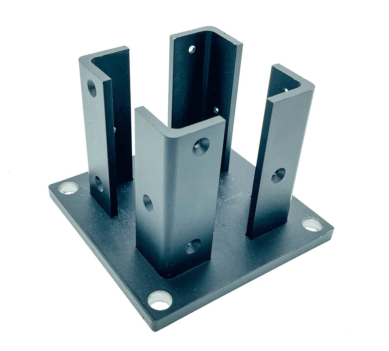 Concrete Bracket Aluminum Post Bracket (Black) - Image 1