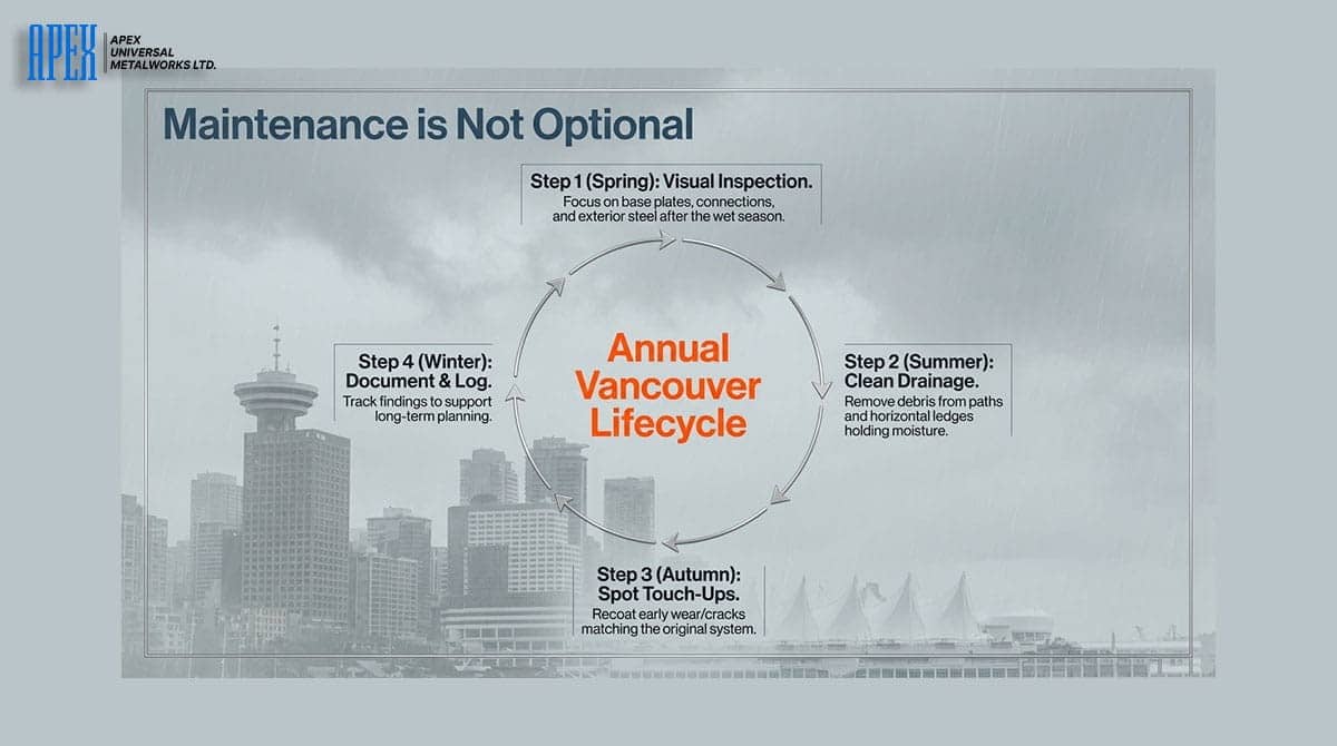Maintenance Tips for Steel Structures in Vancouver's Wet Climate
